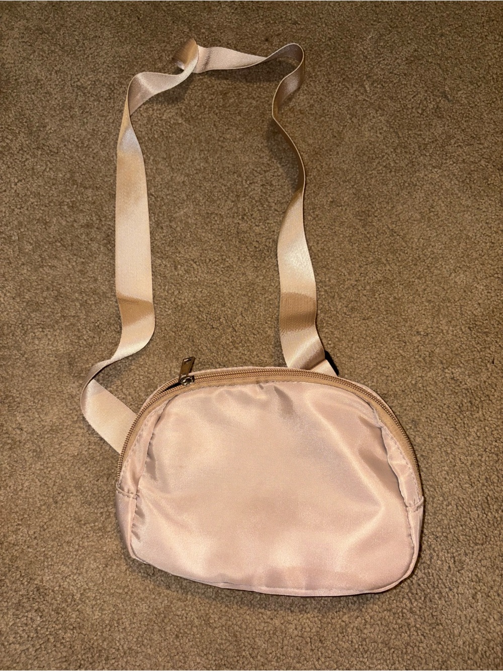 Light Pink Satin Crossbody Bag - Women